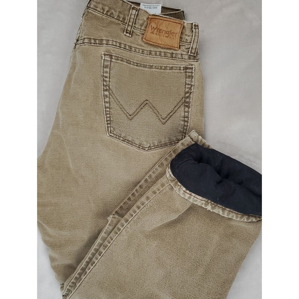 Wrangler | Men's 36x30 | 33213 NB | Fleece-Lined Tan Canvas Pants